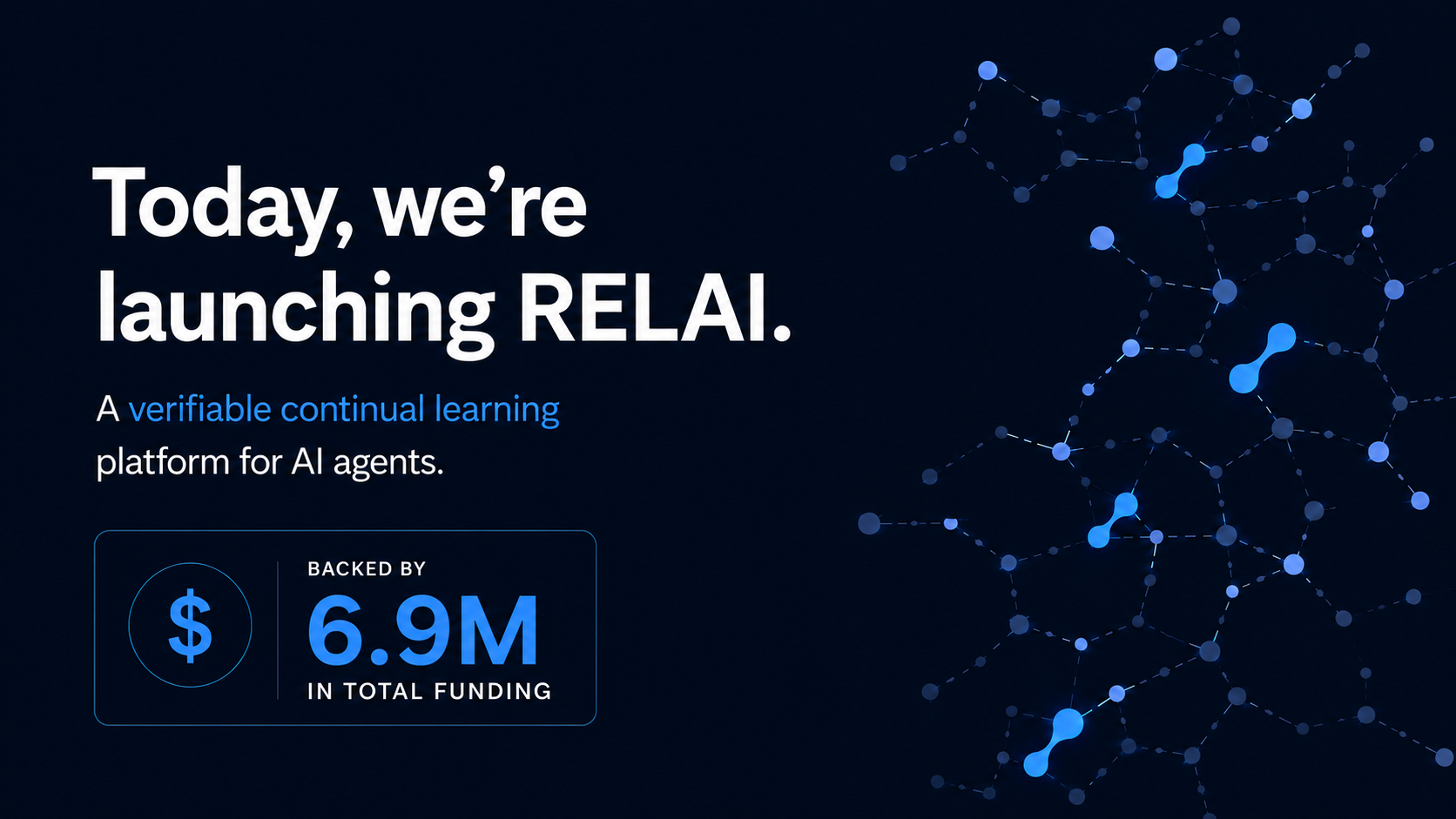 continual learning platform for AI agents backed by $6.9M in funding