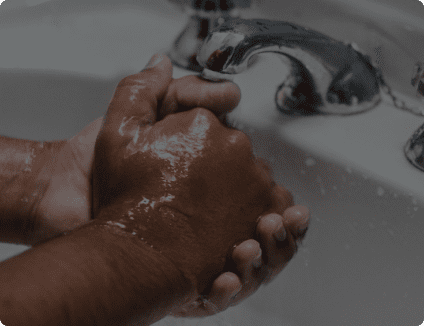 washing hands