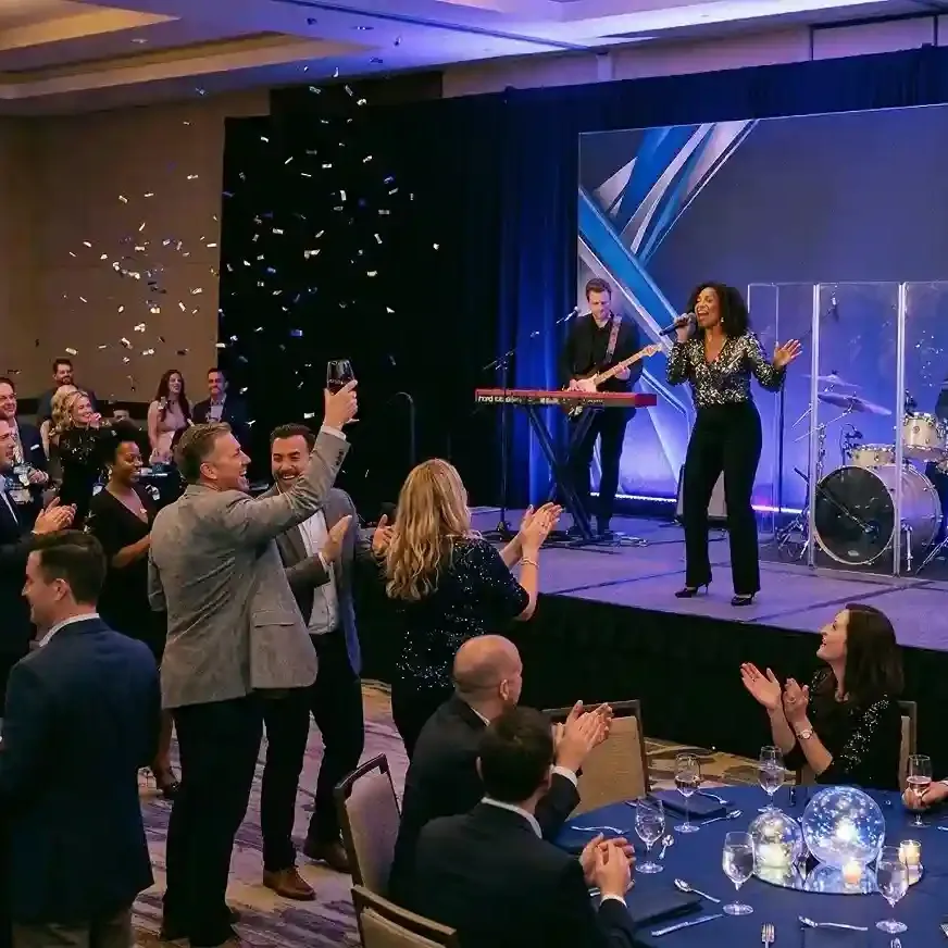 Creative event staging and themed corporate event setup