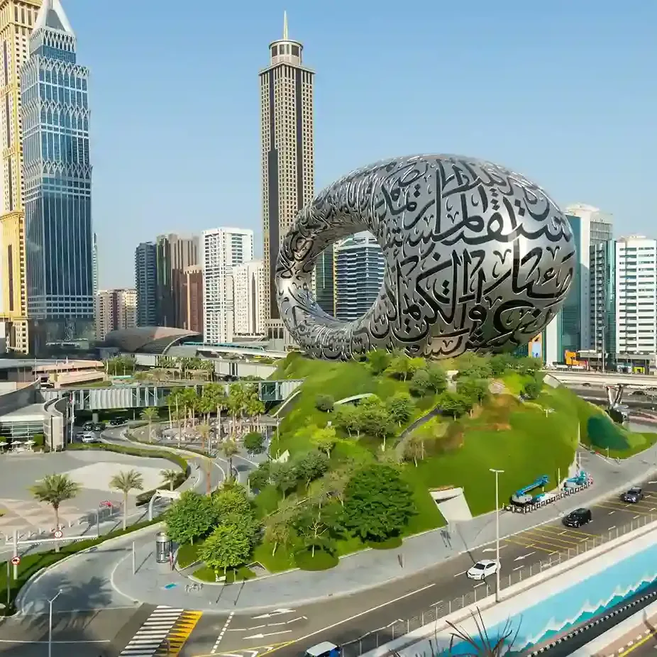 Museum of the Future futuristic architecture landmark in Dubai
