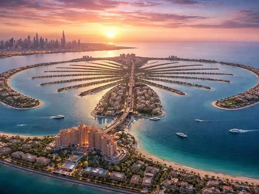 Dubai city skyline with iconic skyscrapers showcasing a Dubai city break travel package