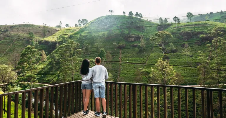 Tourists exploring scenic beaches and cultural attractions in Sri Lanka