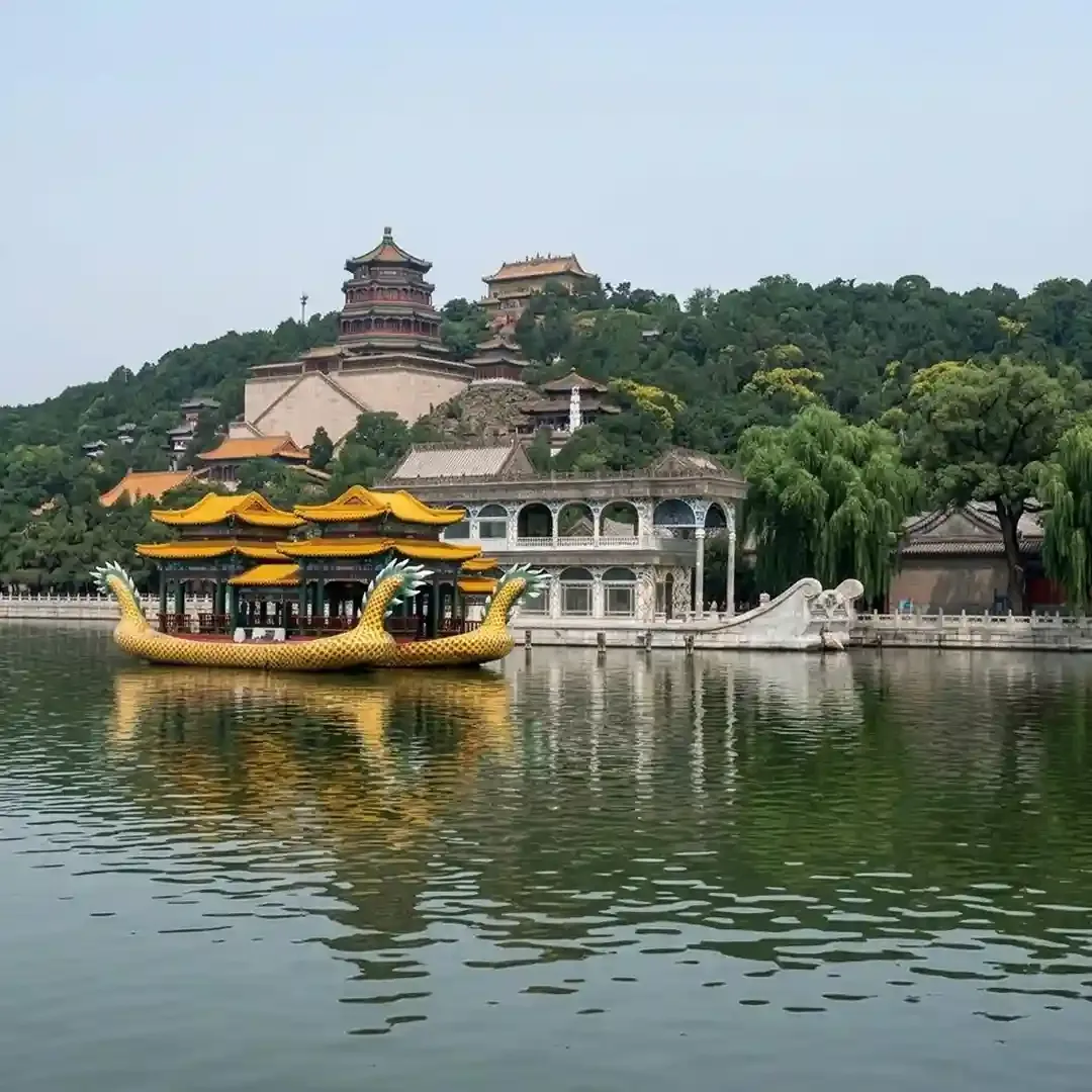 Summer Palace Beijing with Kunming Lake, traditional pavilions, and landscaped gardens