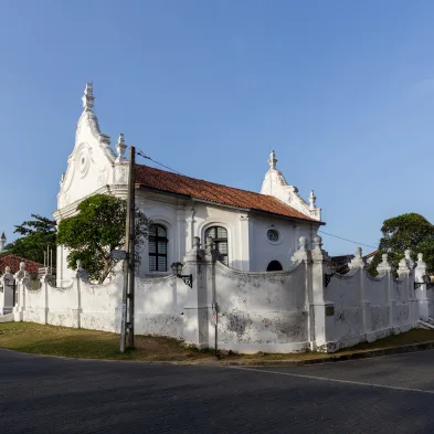 Dutch Reformed Church in Galle with preserved colonial-era architecture