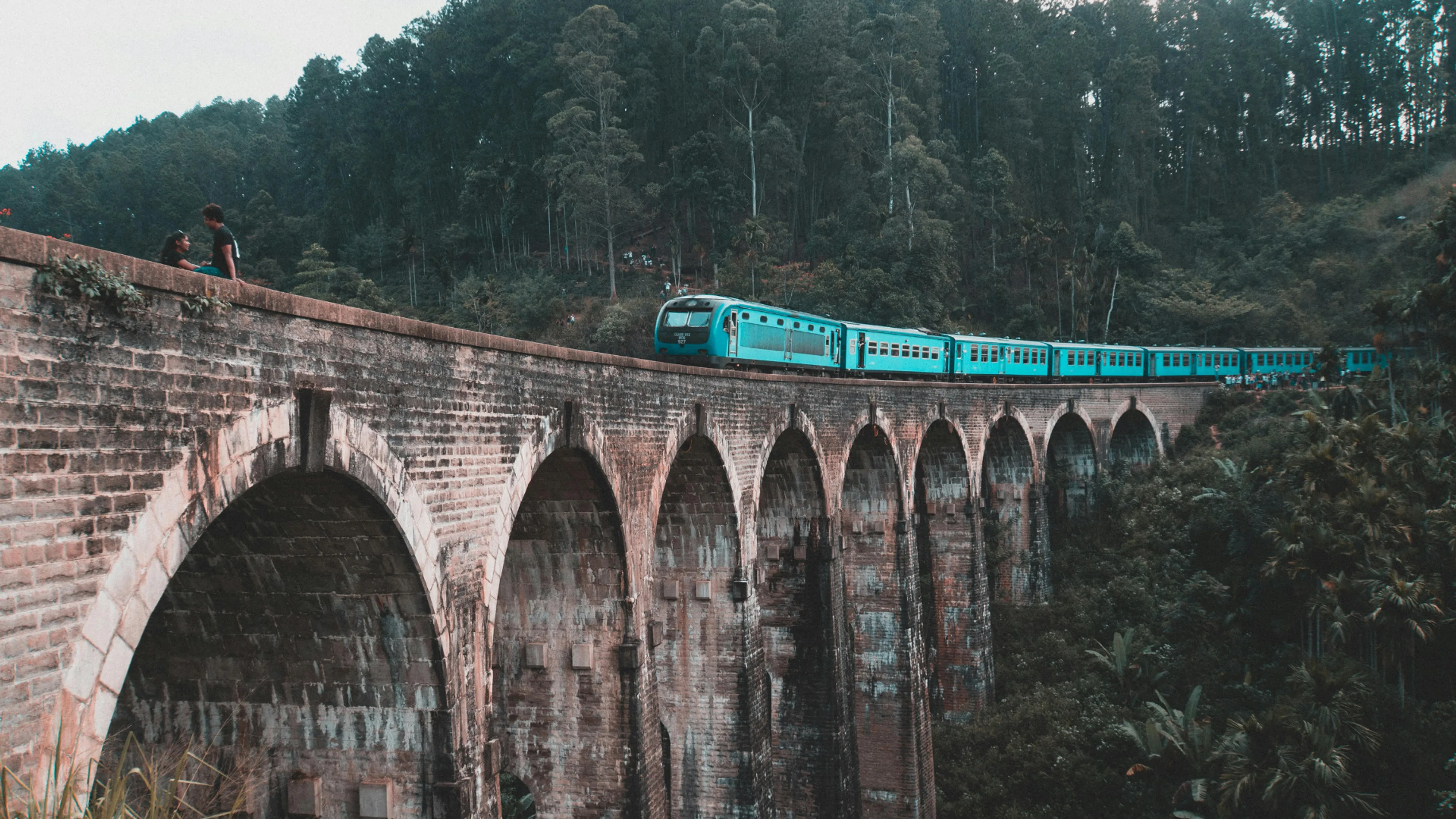 The iconic Nine Arches Bridge near Ella in Sri Lanka's hill country