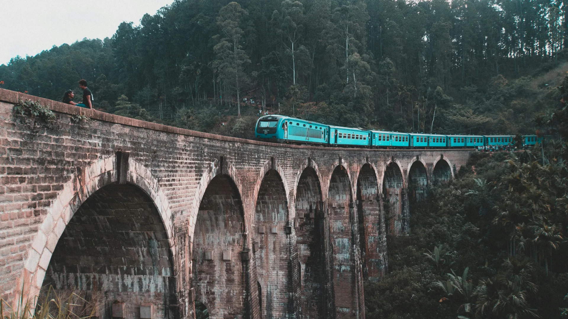 The iconic Nine Arches Bridge near Ella in Sri Lanka's hill country