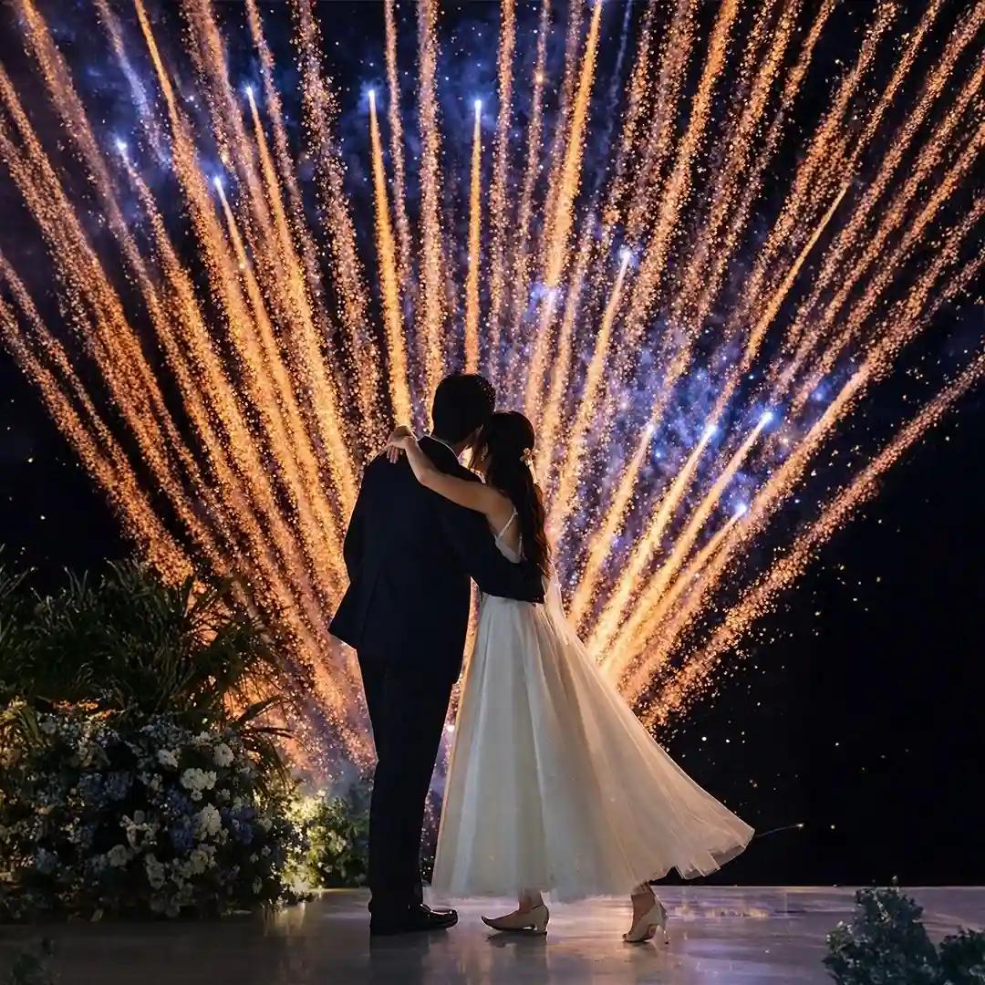 Live entertainment performance at a luxury destination wedding celebration