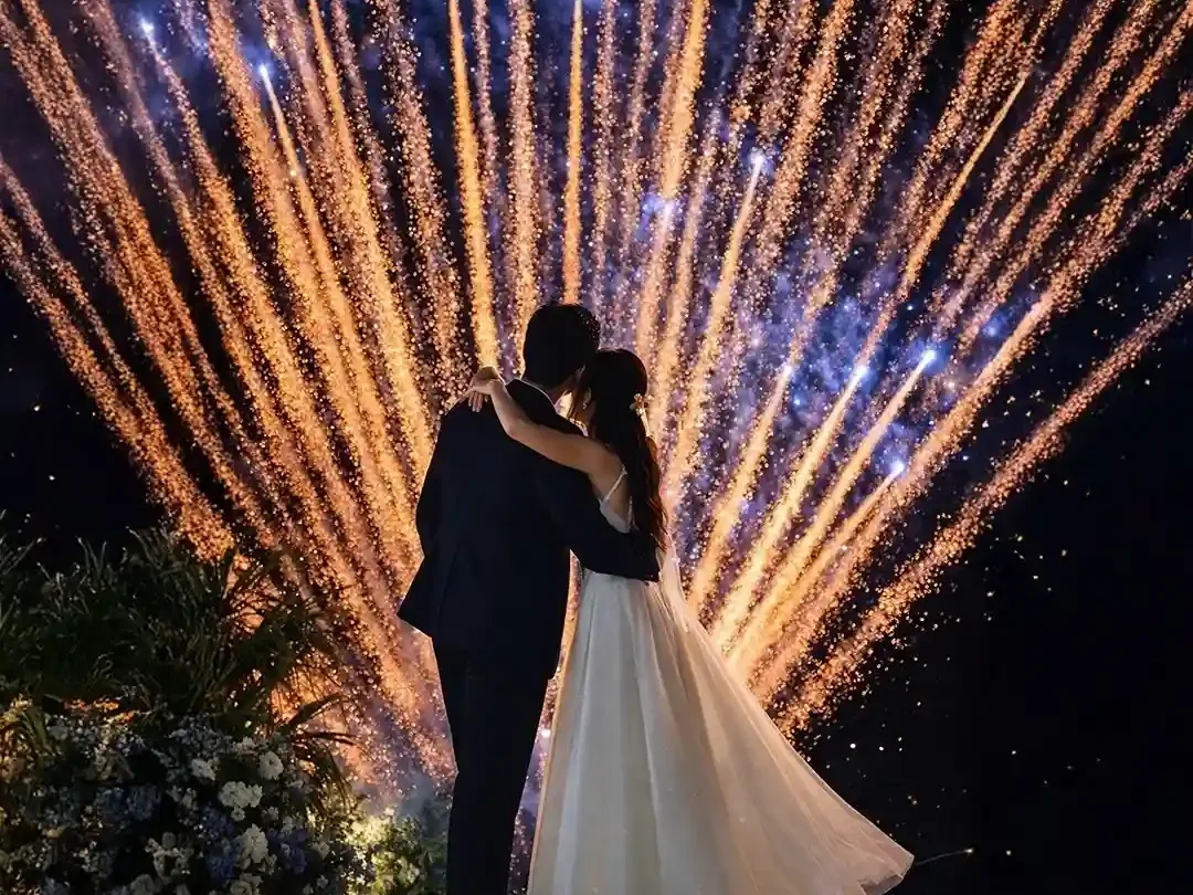 Live entertainment performance at a luxury destination wedding celebration