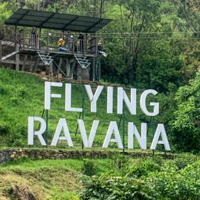 Flying Ravana zipline adventure above Ella's hills
