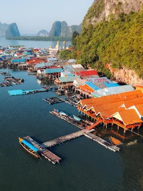 Fisherman's Village in Koh Samui with beachfront restaurants