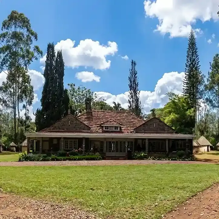 Historic Karen Blixen Museum house with gardens in Nairobi, Kenya
