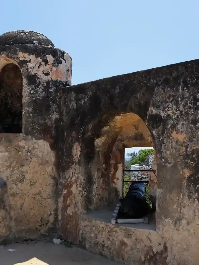 Fort Jesus in Mombasa, a historic Portuguese fortress overlooking the Indian Ocean