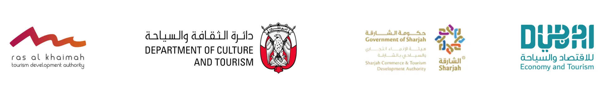 Logos of Royal Arabian's global travel partners and affiliated tourism organizations