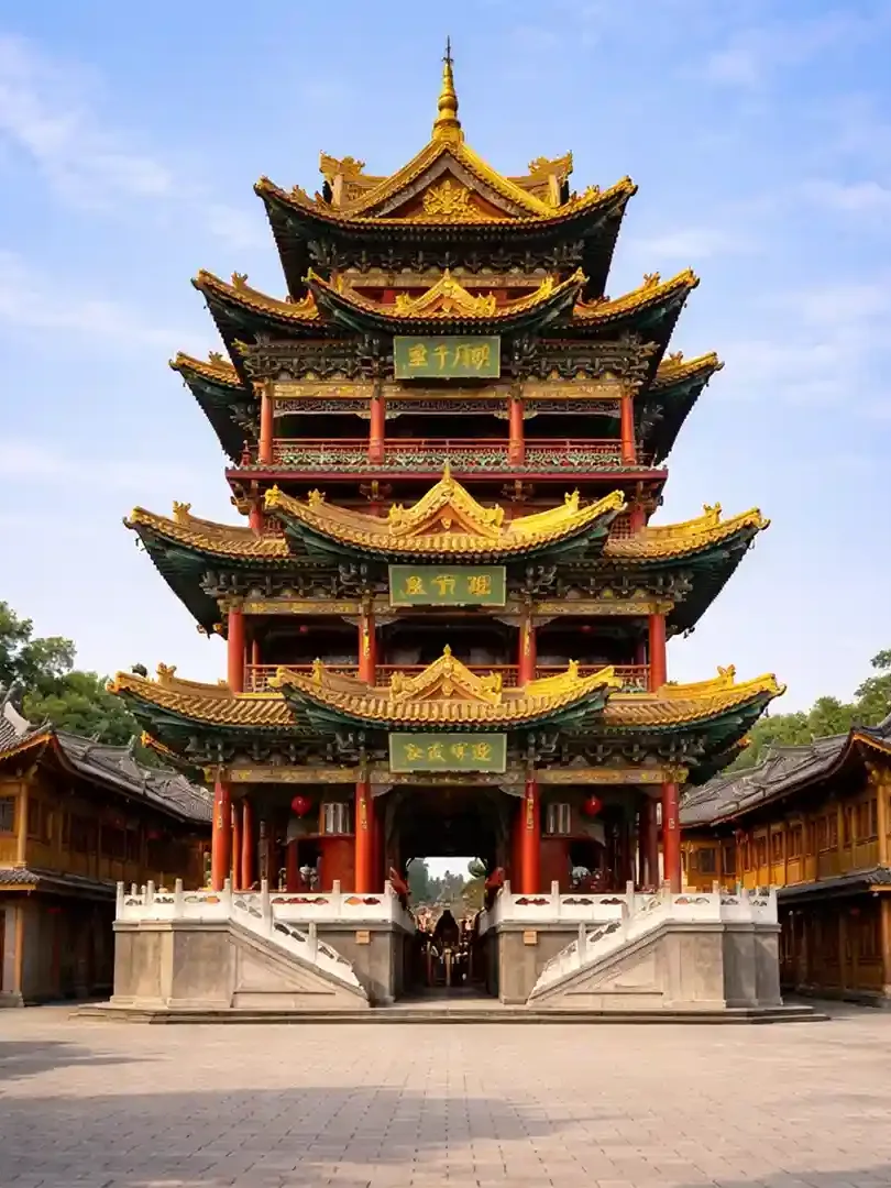 Chenghuang Temple Shanghai with traditional Chinese architecture, lanterns, and bustling local market