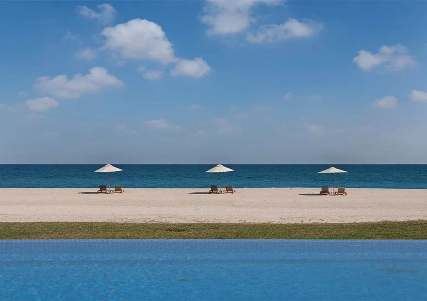 Sir Bani Yas Island wildlife safari with desert animals and natural landscape