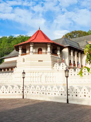 Temple of the Sacred Tooth Relic in Kandy, one of Sri Lanka's most revered Buddhist sites