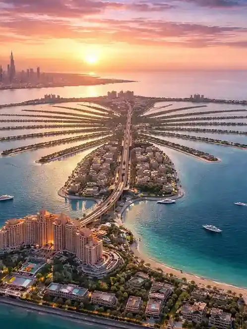Dubai city skyline with iconic skyscrapers showcasing a Dubai city break travel package