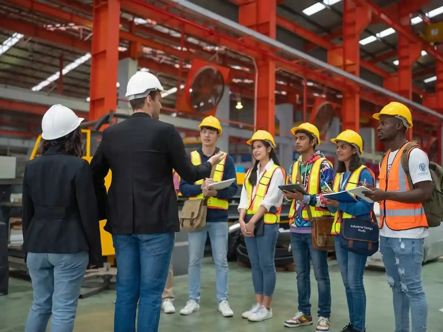 Students visiting companies and industries in Dubai for educational exposure