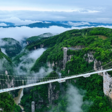 Priority access to the Zhangjiajie Glass Bridge suspended above the Grand Canyon