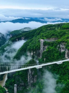 Priority access to the Zhangjiajie Glass Bridge suspended above the Grand Canyon