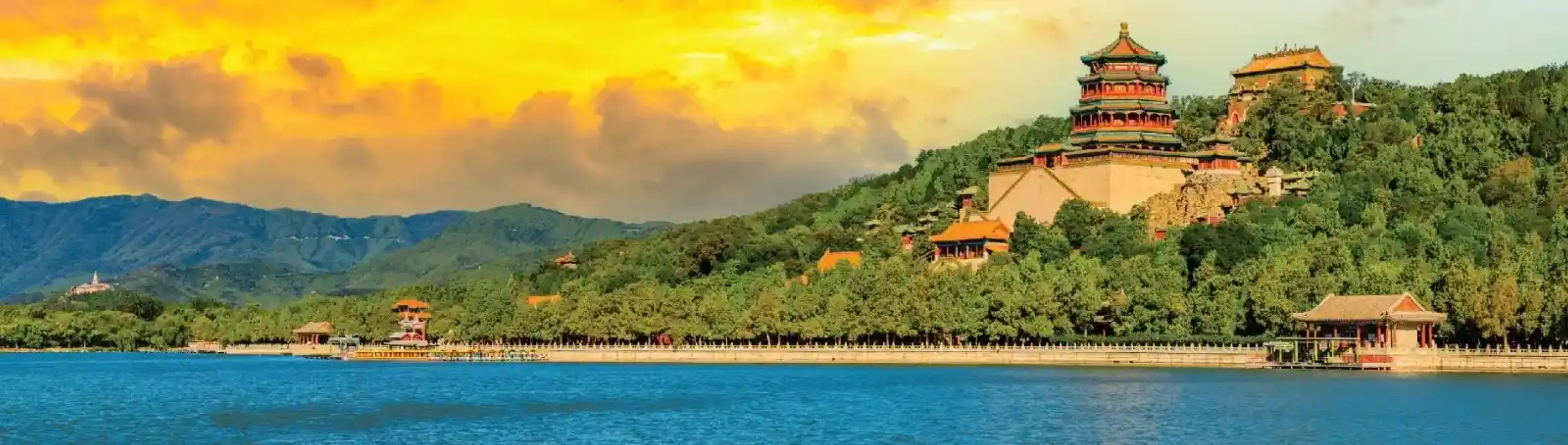 Scenic Chinese landscape backdrop for the Royal Arabian services call-to-action banner