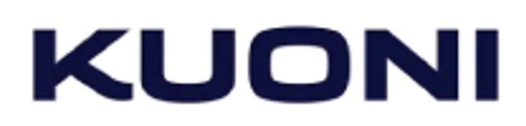KUONI logo: the word 'KUONI' in bold navy blue capital letters.