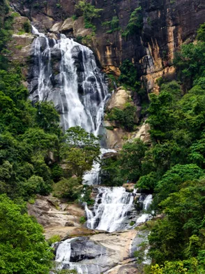 Ravana Falls near Ella with scenic natural surroundings