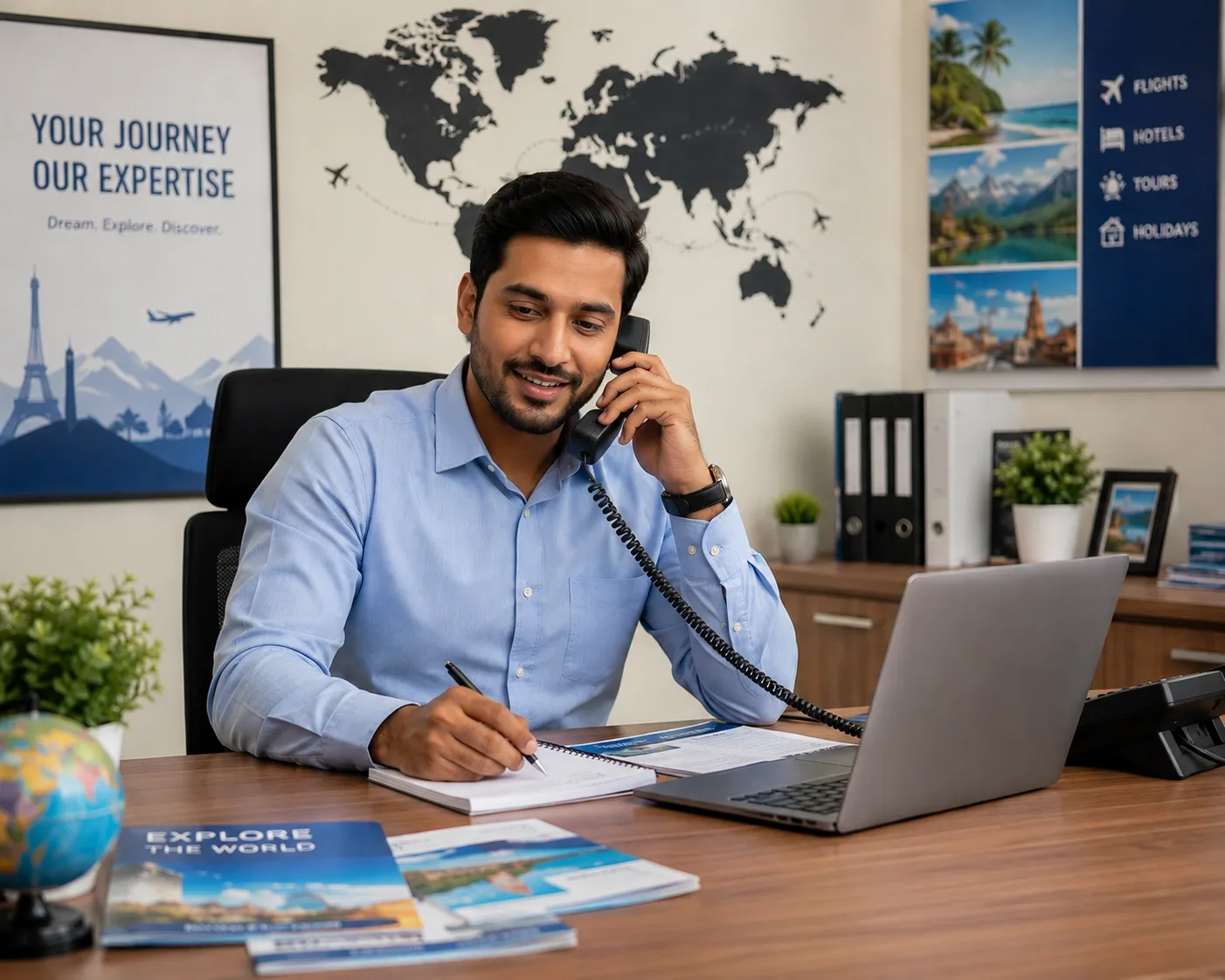 Royal Arabian travel advisor planning a personalized journey