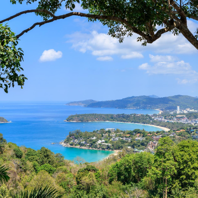 Karon Viewpoint overlooking Phuket's coastline and beaches