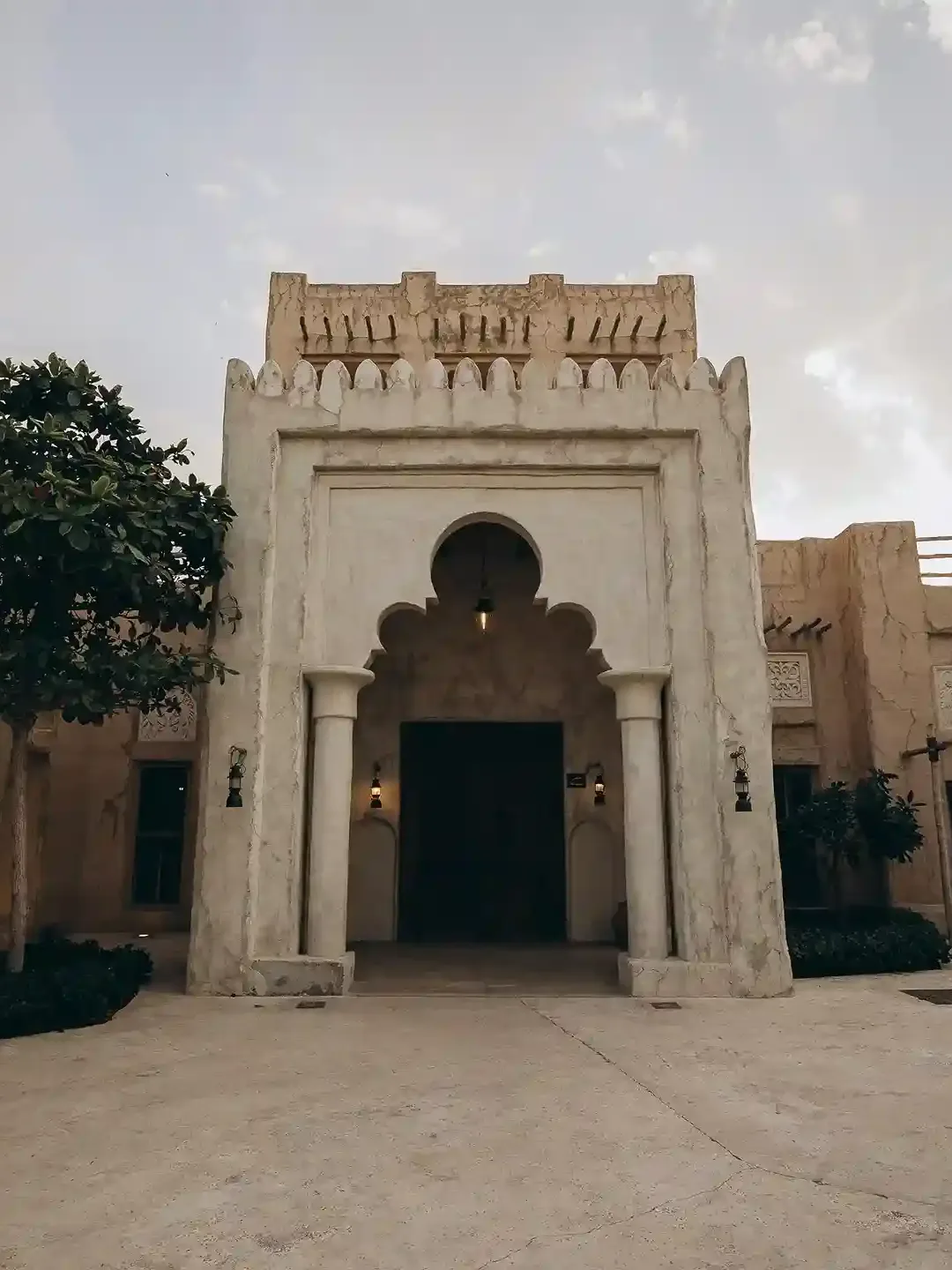 Al Shindagha Museum heritage buildings along Dubai Creek showcasing Emirati history