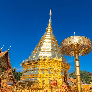 Wat Phra That Doi Suthep temple overlooking Chiang Mai