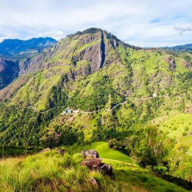 Little Adam's Peak hiking trail with mountain views in Ella