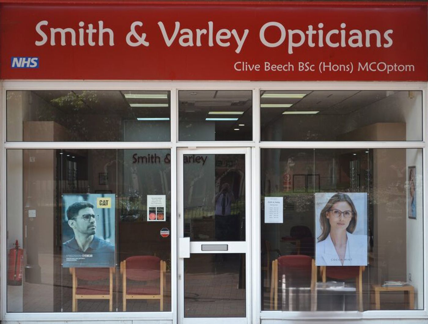 Smith & Varley Opticians shopfront on All Saints Square
