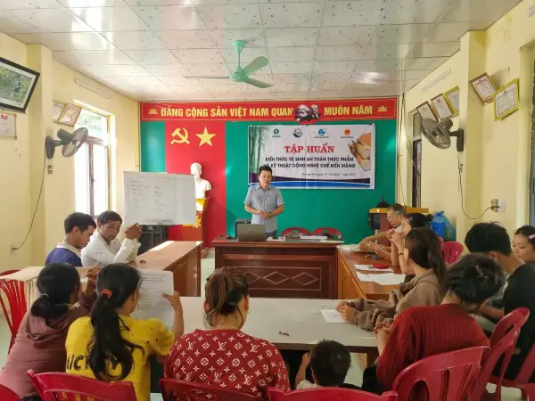 Tập huấn kiến thức vệ sinh an toàn thực phẩm và kỹ thuật công nghệ chế biến măng — ảnh 1