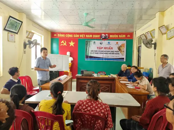 Tập huấn kiến thức vệ sinh an toàn thực phẩm và kỹ thuật công nghệ chế biến măng — ảnh 3