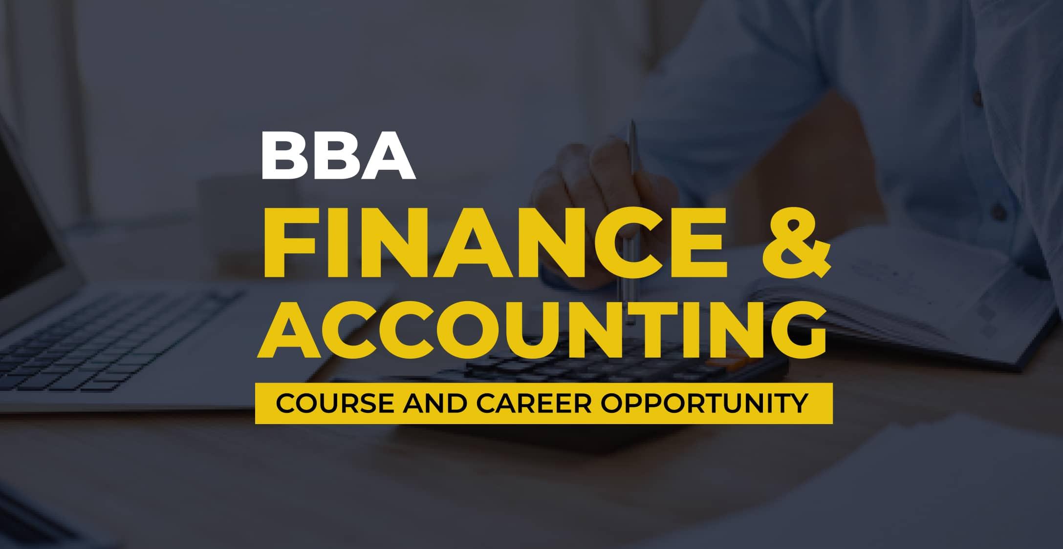 BBA Finance (Accounting, Taxation & Auditing)