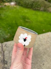 Little Fluffy Santa Sheep Cup - Image 3
