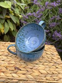 Blue Peacock Eye Bowl Mug - Image 3