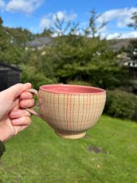 Berry Pin Striped Bowl Mug - Image 4