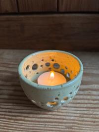 Green speckled tea light - Image 4