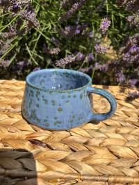 Blue Peacock Eye Hug Mug - Image 2