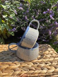 The Blue Pinstripe Ceramic Mug - Image 3