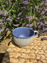 The Blue Pinstripe Bowl Mug - Image 2