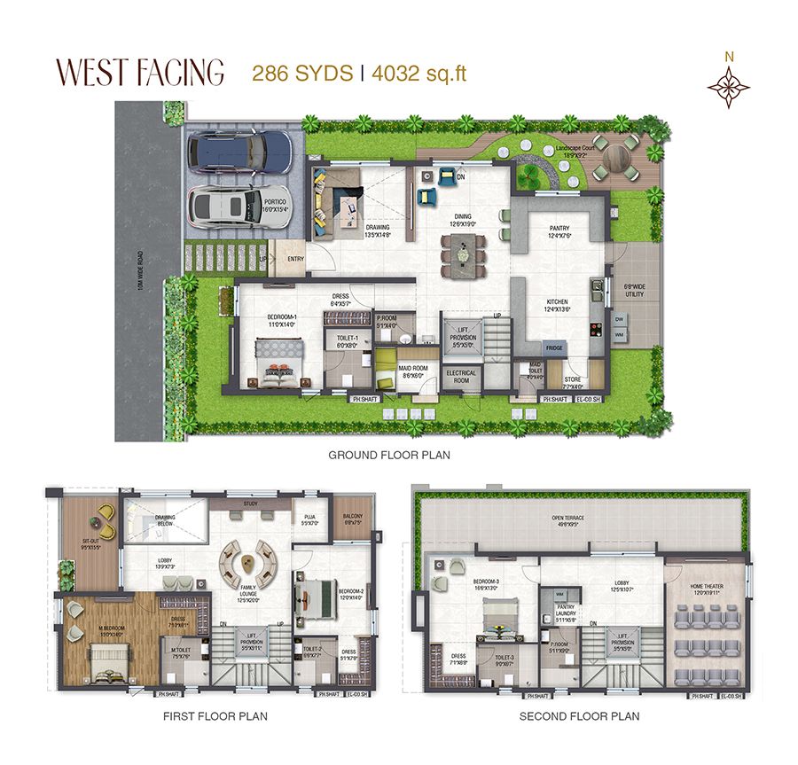 286 Sq Yards West