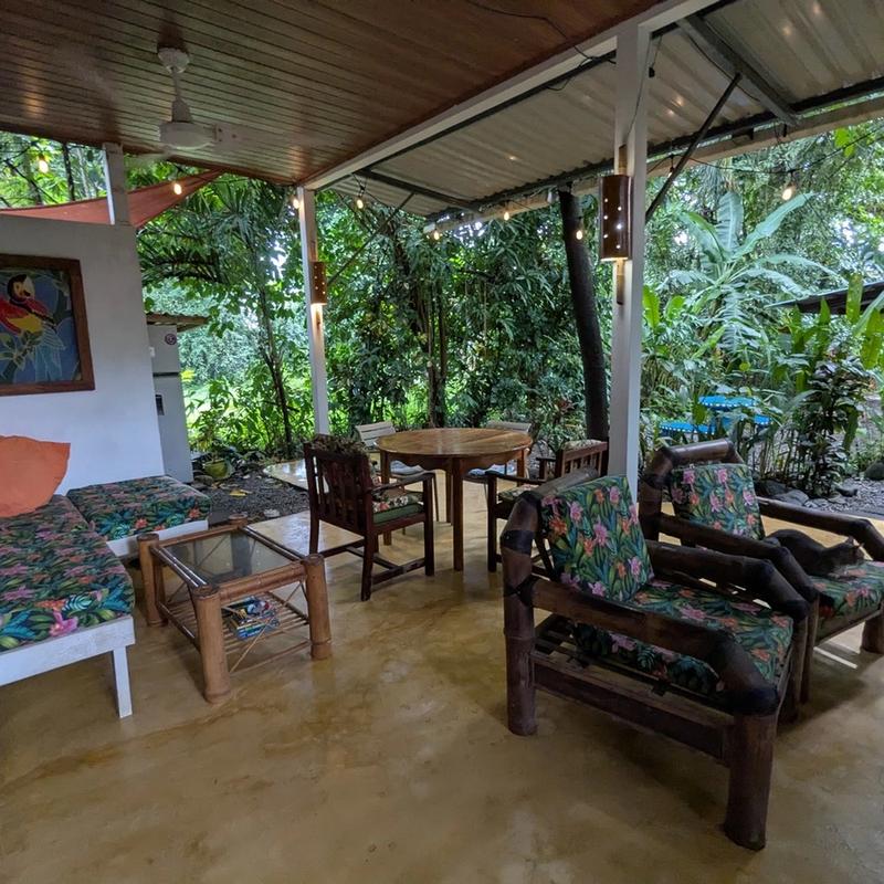 Colorful covered outdoor patio