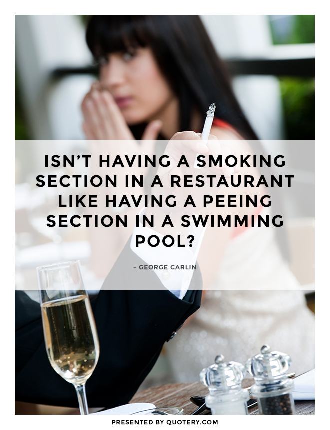 Isn’t having a smoking section in a restaurant like having a peeing section in a swimming pool? - Image 1