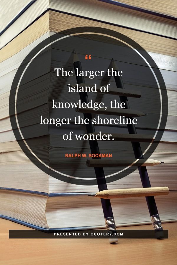 The larger the island of knowledge, the longer the shoreline of wonder. - Image 1