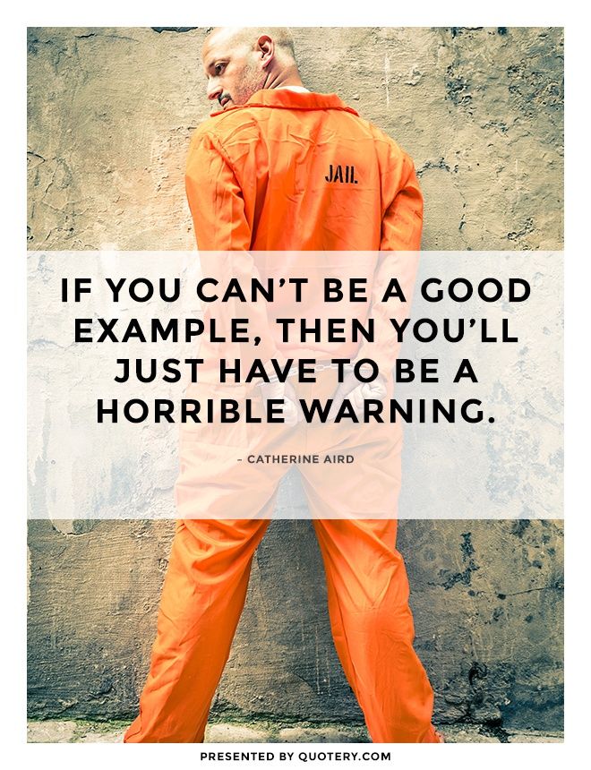 If you can't be a good example, then you'll just have to be a horrible warning. - Image 1
