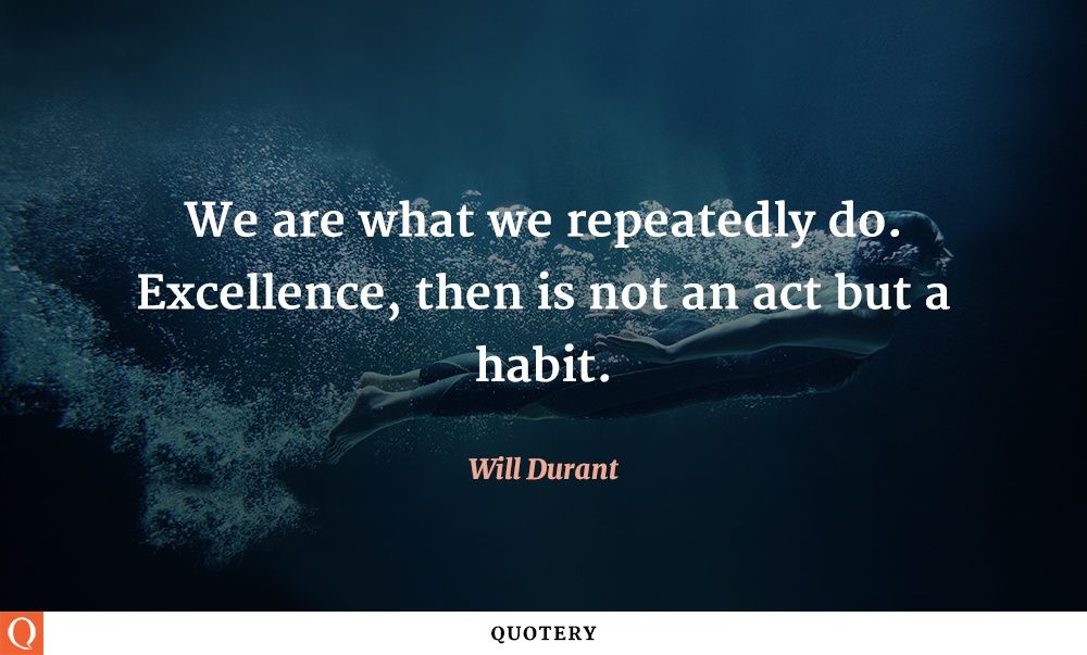 We are what we repeatedly do. Excellence, then is not an act but a habit. - Image 1