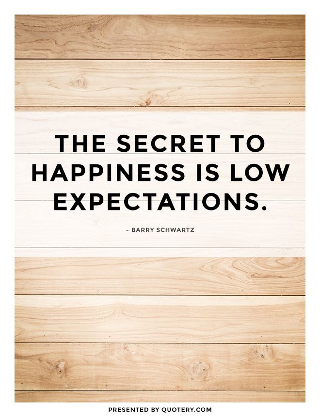 The secret to happiness is low expectations. - Image 1